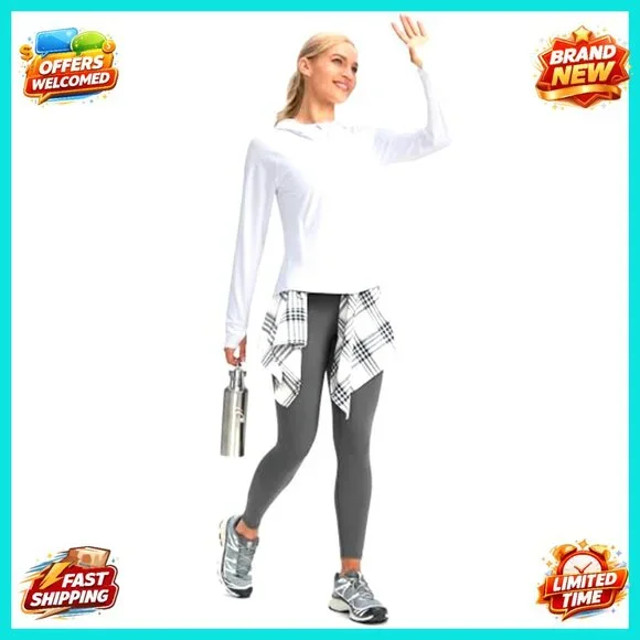 UPF 50+ Sun Protection Hoodie Jacket Lightweight Zip Up Long Sleeve